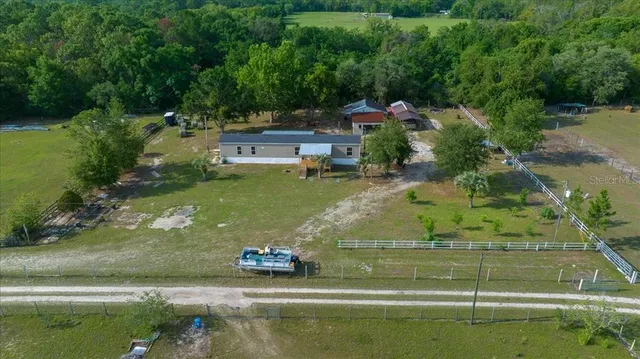 a view of a lake with a houses