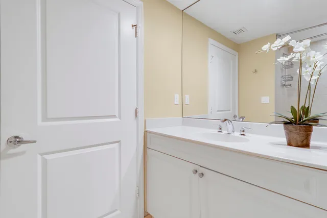 a close view of a bathtub in bathroom