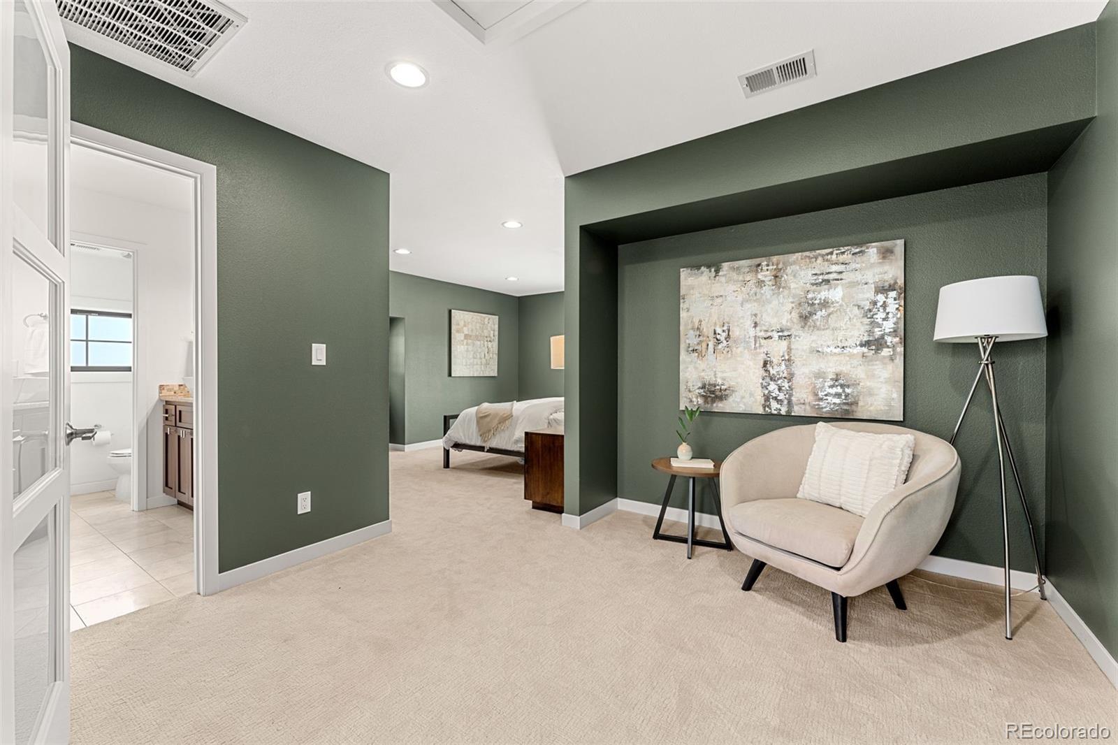 422 Cook Street Denver, CO 80206 - Photo 19 of 40 a living room with furniture and a large window