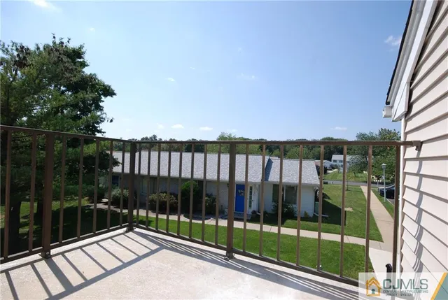 a view of a patio in front of a house