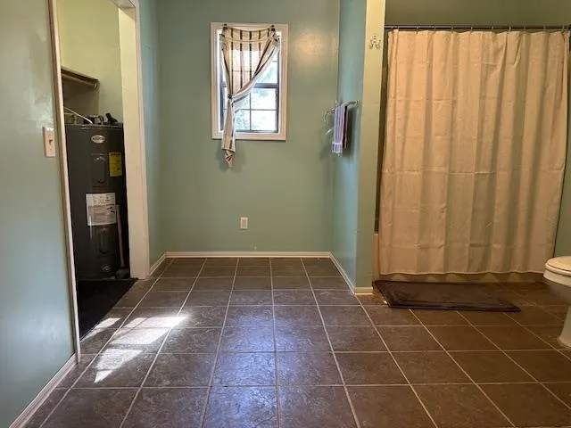 a view of a bathroom with windows