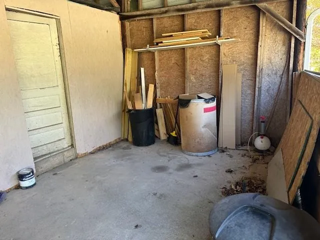a view of water heater room