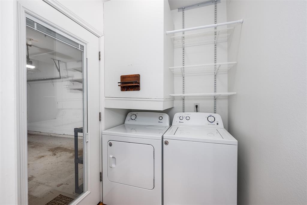 2601 Preston Road, Unit 6108 Plano, TX 75093 - Photo 15 of 26 a view of storage and utility room with washer and dryer