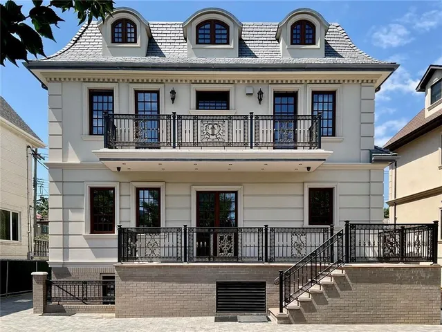 a view of a building with a window
