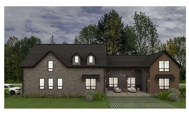 a front view of a house and yard