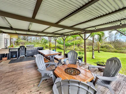 a outdoor space with furniture and garden view