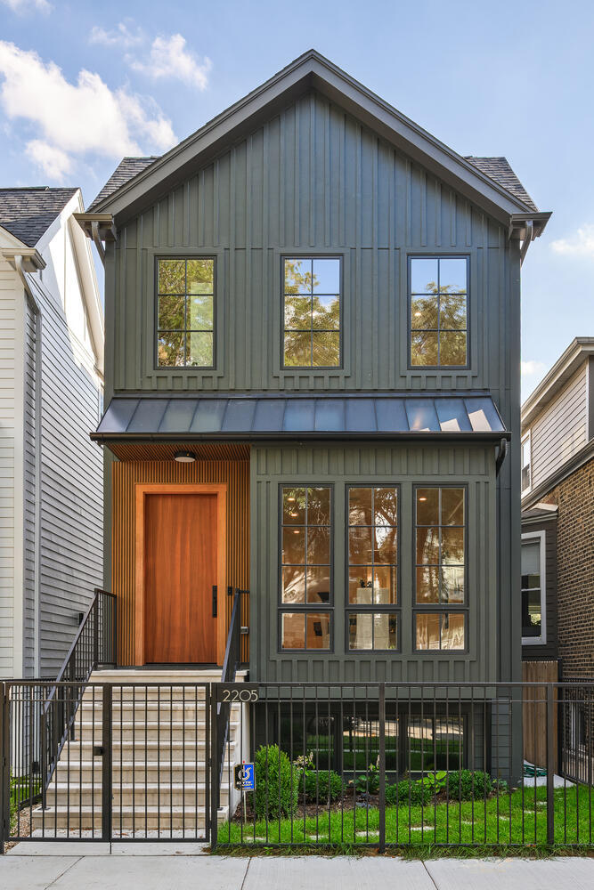 a front view of a house