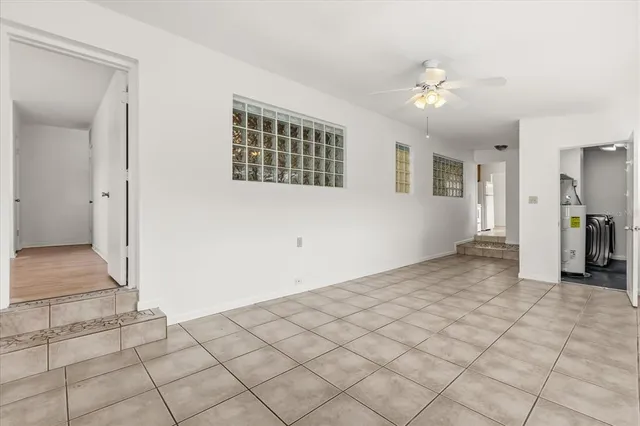 a view of a livingroom with a chandelier
