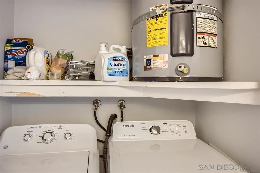 17161 Alva Road, Unit 221 San Diego, CA 92127 - Photo 22 of 26 a utility room with dryer and washer