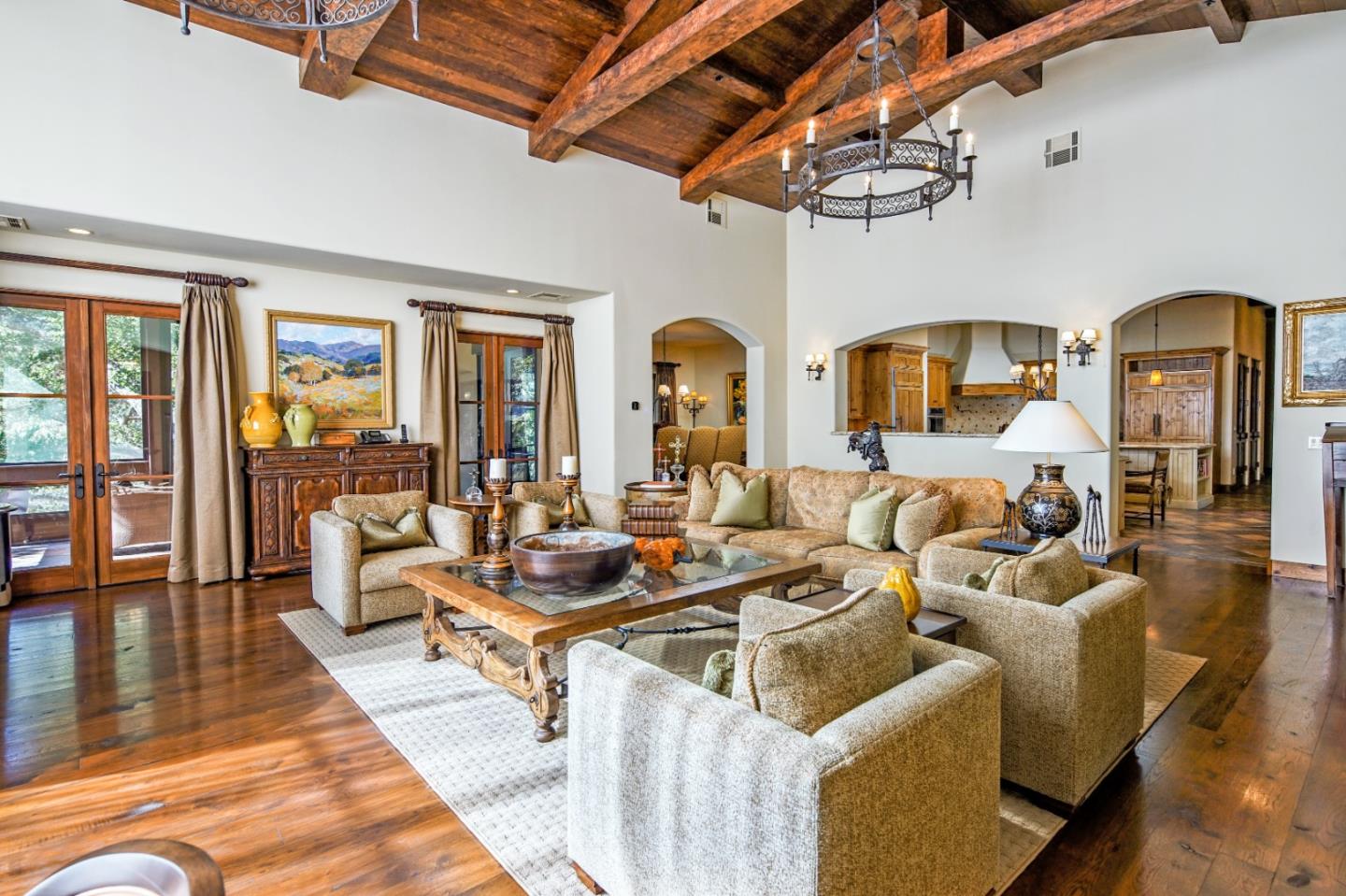 35 Rancho San Carlos Road Carmel, CA 93923 - Photo 11 of 47 a living room with furniture fireplace and a large window