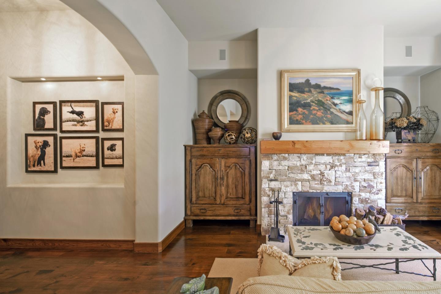 35 Rancho San Carlos Road Carmel, CA 93923 - Photo 21 of 47 a living room with furniture and a fireplace