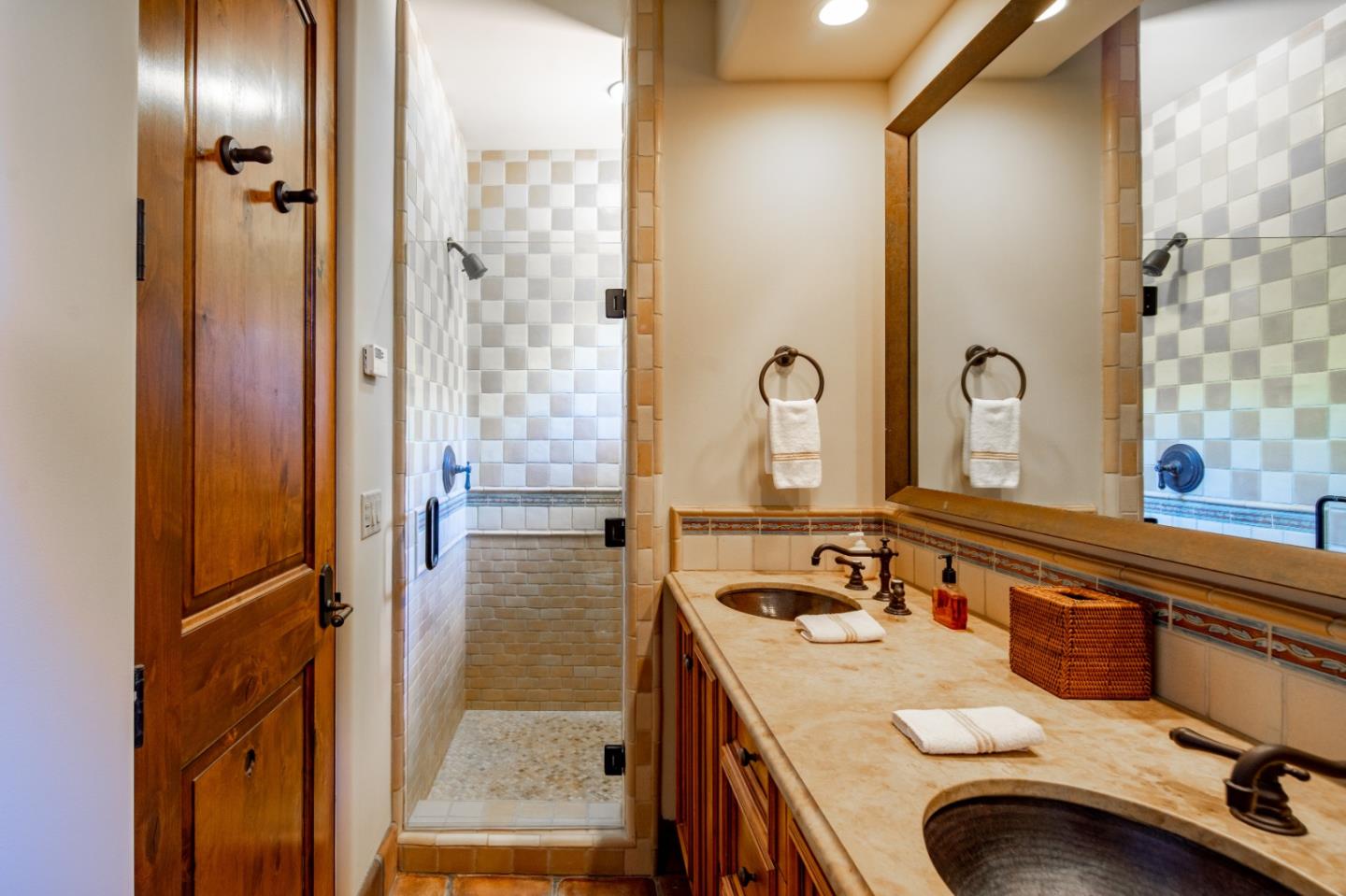 35 Rancho San Carlos Road Carmel, CA 93923 - Photo 44 of 47 a bathroom with a sink and a mirror
