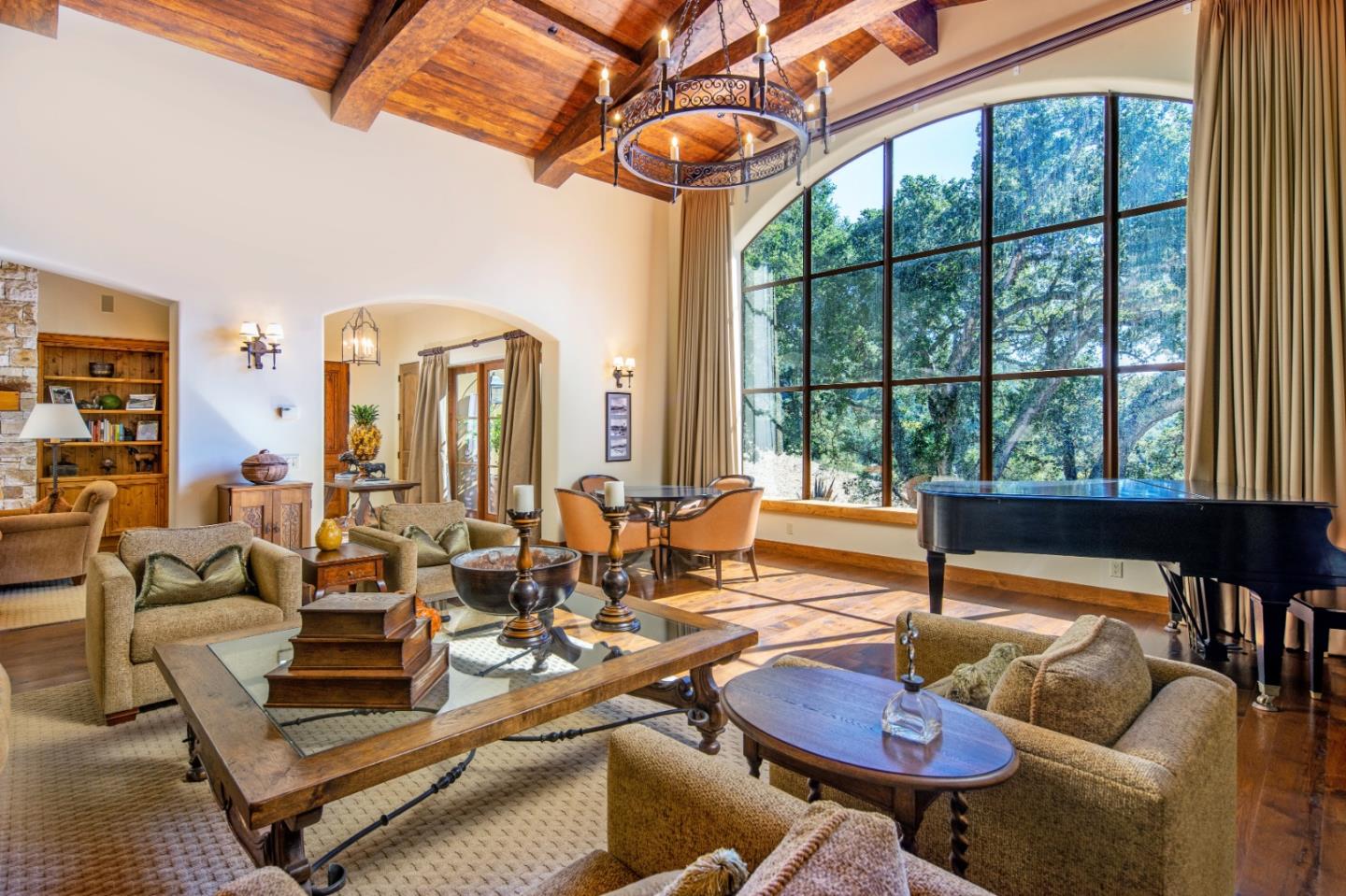 35 Rancho San Carlos Road Carmel, CA 93923 - Photo 9 of 47 a living room with furniture and floor to ceiling windows