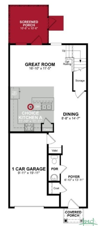 129 Congo Court Pooler, GA 31322 - Photo 17 of 21 First Floor with Choice Kitchen A and Screened Por