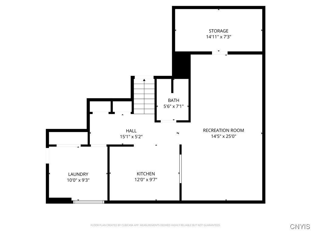 628 Rugby Road Syracuse, NY 13203 - Photo 47 of 47 Basement Floor Plan