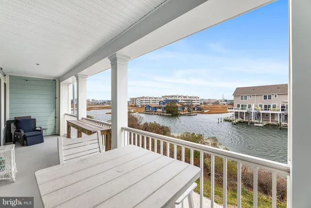 a view of a balcony with city view