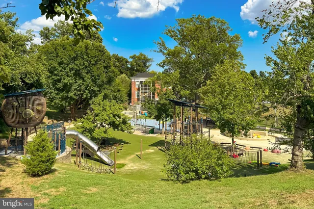 a view of a building with a street