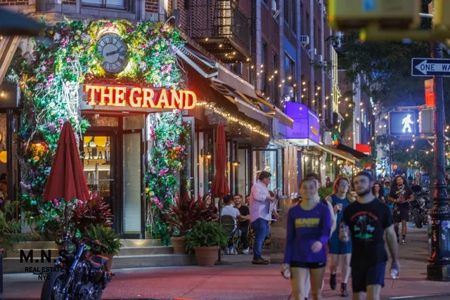 a view of shops in a street
