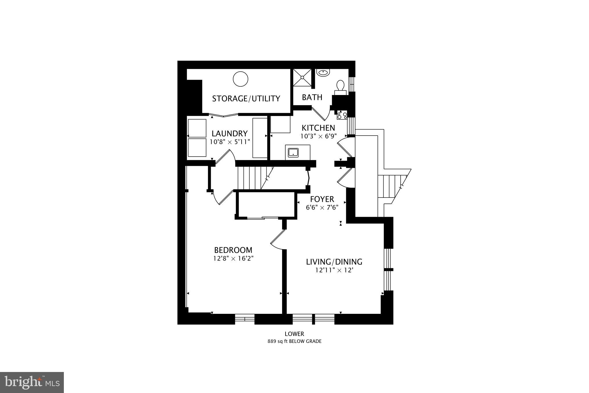 1355 Kalmia Road Northwest Washington, DC 20012 - Photo 39 of 41 Basement floor plan