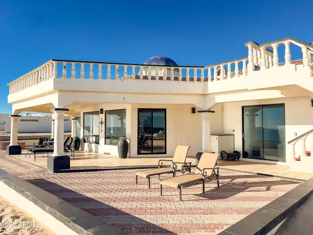 a view of an ocean from a balcony