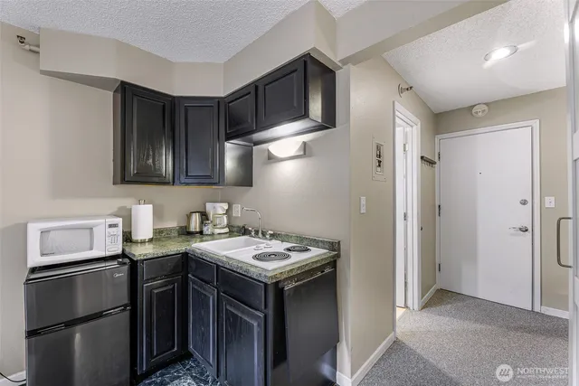a kitchen with a sink cabinets and stainless steel appliances