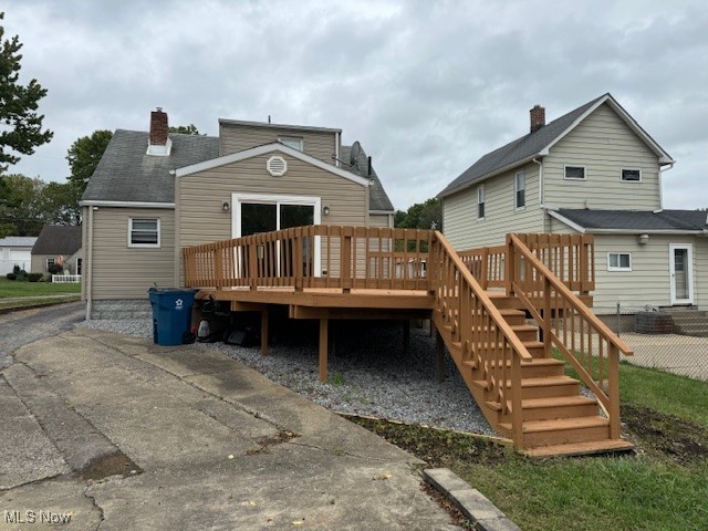520 8th Street Struthers, OH 44471 - Photo 4 of 22 Rear view of house featuring a wooden deck