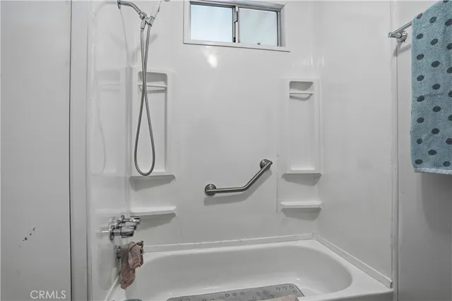 a close up of a bathtub