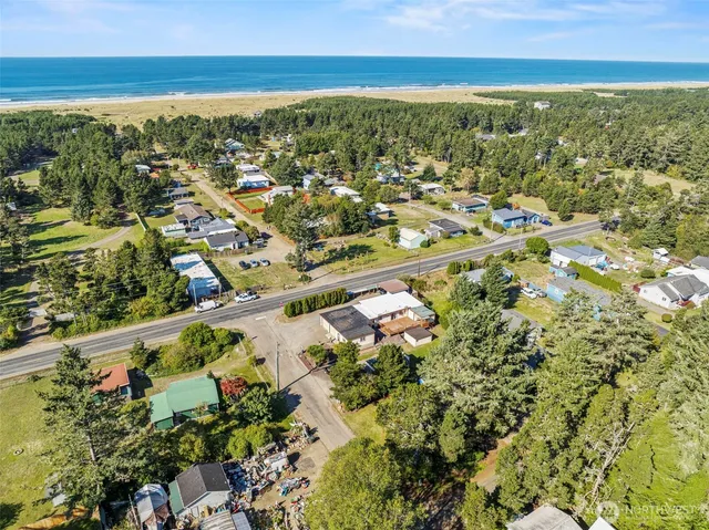 a view of city and ocean