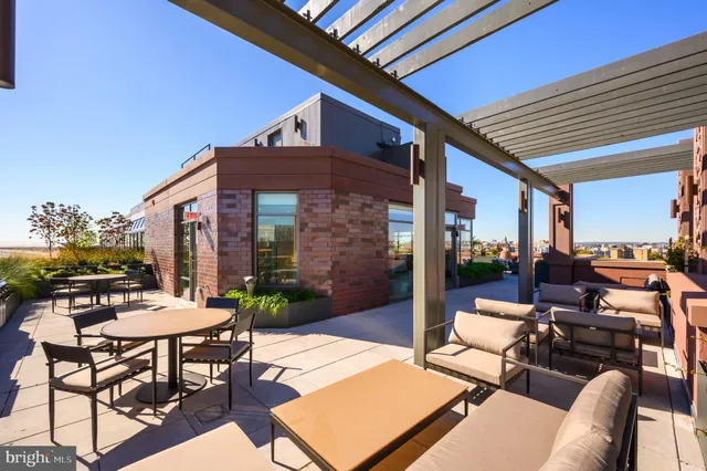 a outdoor space with patio furniture