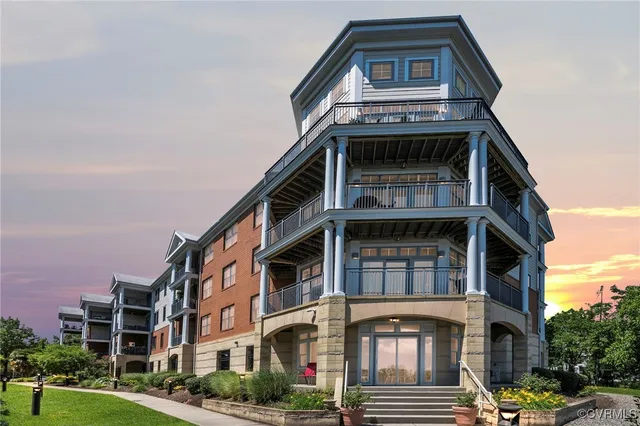 a front view of a building