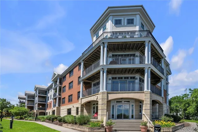 a front view of a building