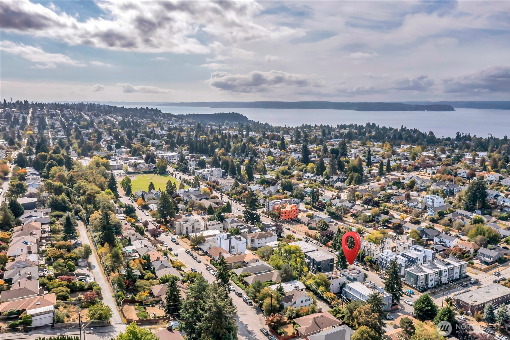 5008 Fauntleroy Way Southwest, Unit B Seattle, WA 98136 - Photo 34 of 36 an aerial view of a city