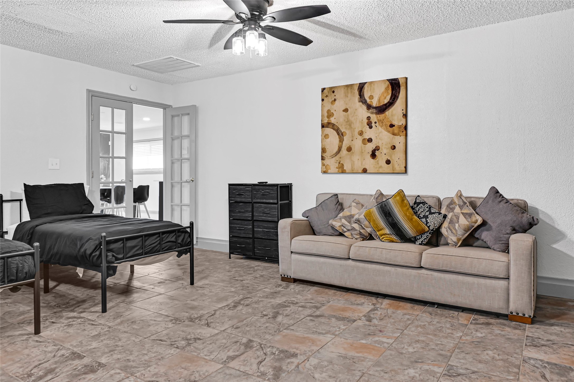 1806 Clayton Drive Baytown, TX 77520 - Photo 17 of 40 a living room with furniture and a wooden floor