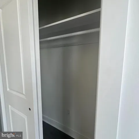 a close up view of racks on the wall