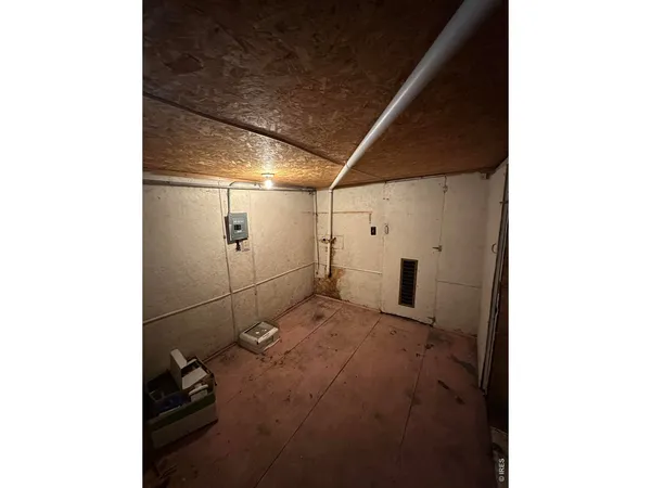 a view of a room with rack on the wall