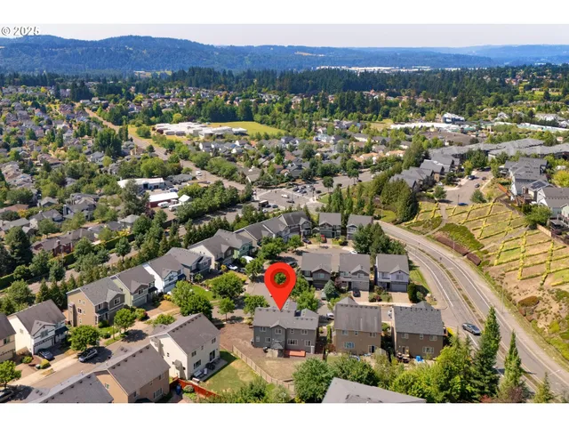 a view of city and mountain