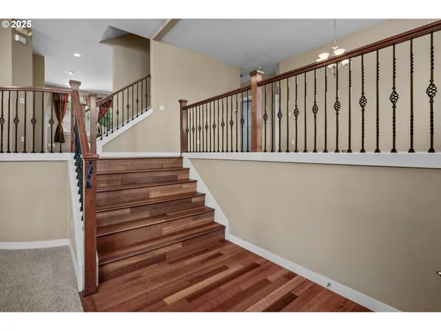 a view of entryway with wooden floor
