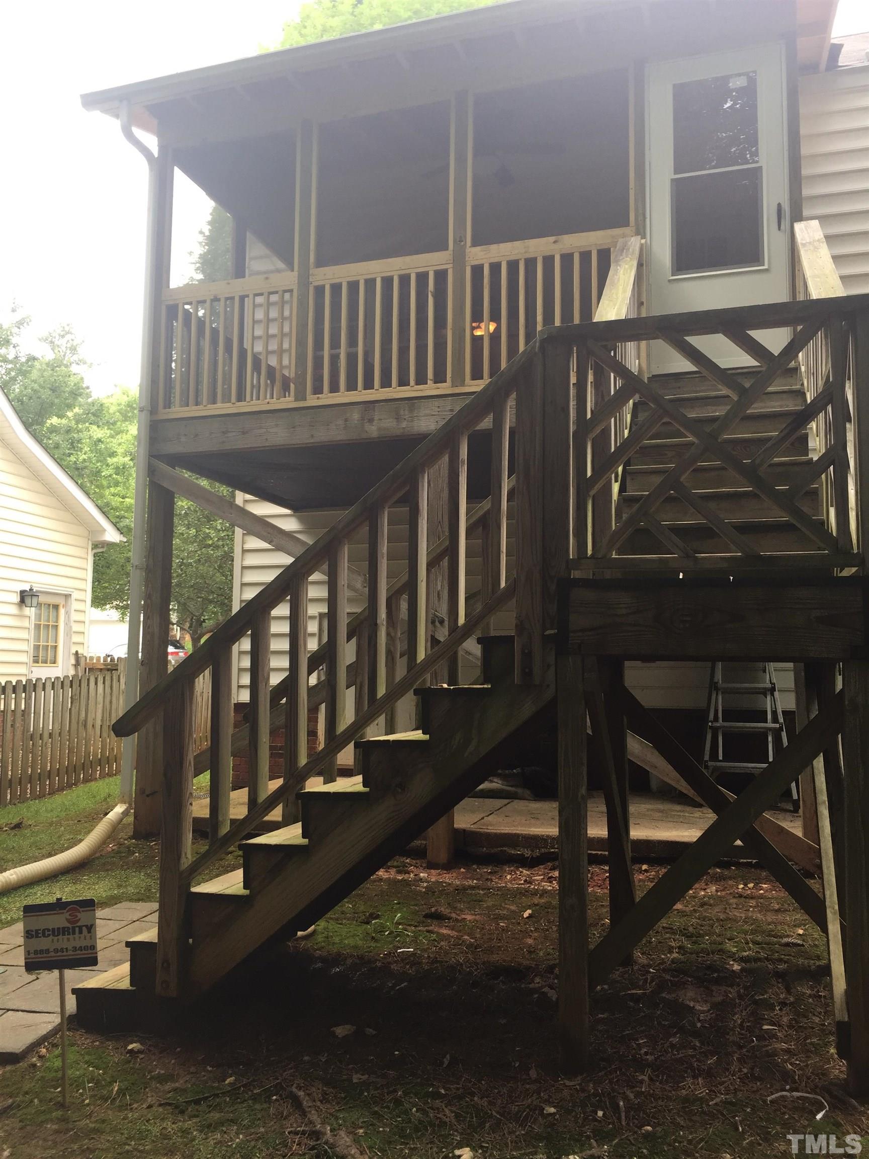 6901 Brigmore Court Raleigh, NC 27617 - Photo 4 of 25 a view of balcony with wooden floor