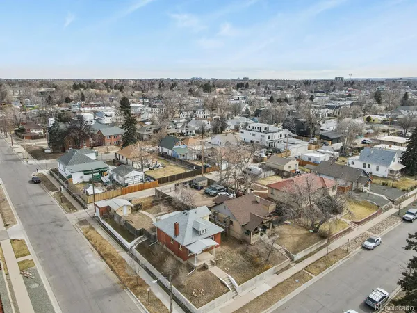 an aerial view of a city