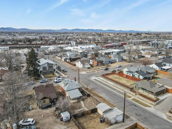 an aerial view of a city