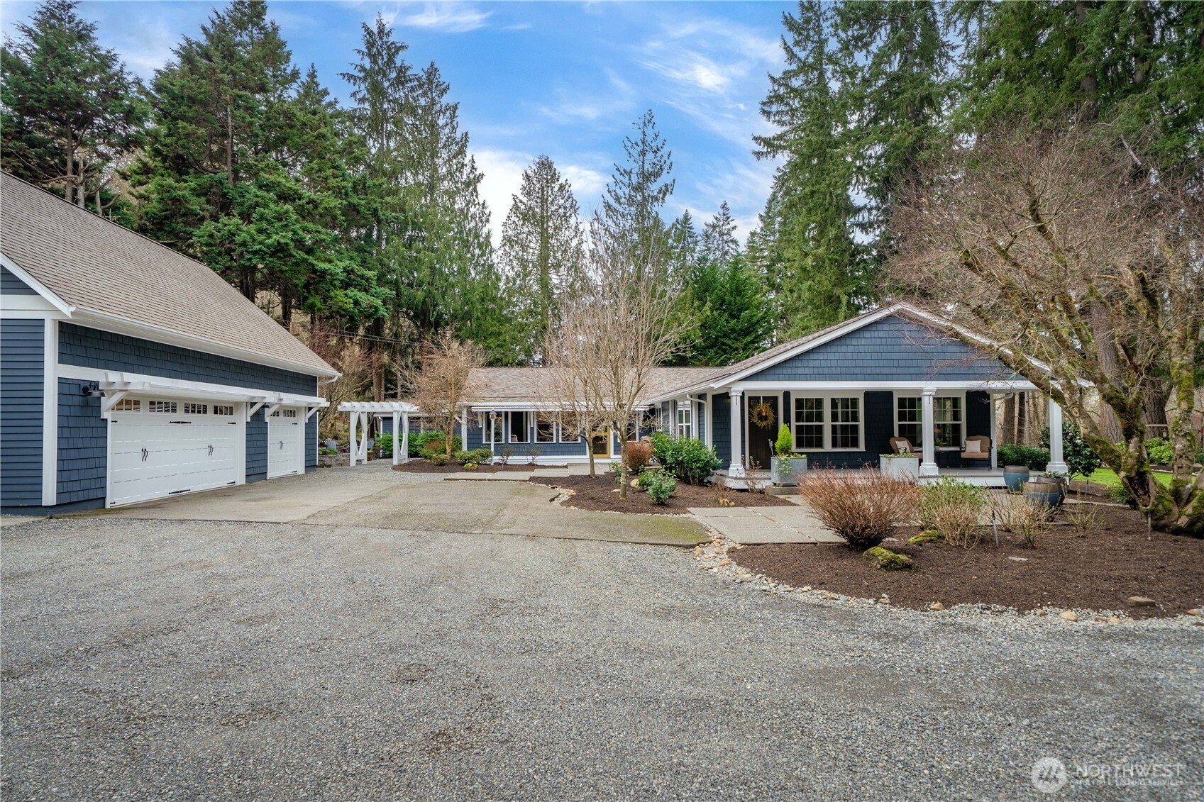 a front view of a house with yard