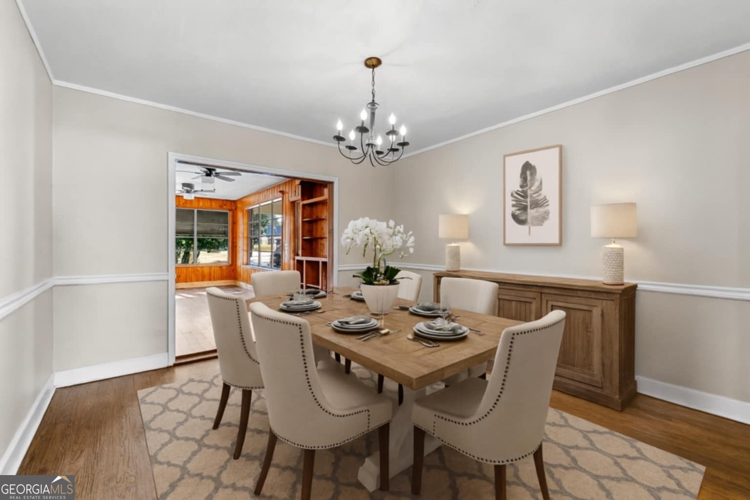 213 N Street Southwest Thomaston, GA 30286 - Photo 12 of 38 a view of a dining room with furniture window and wooden floor
