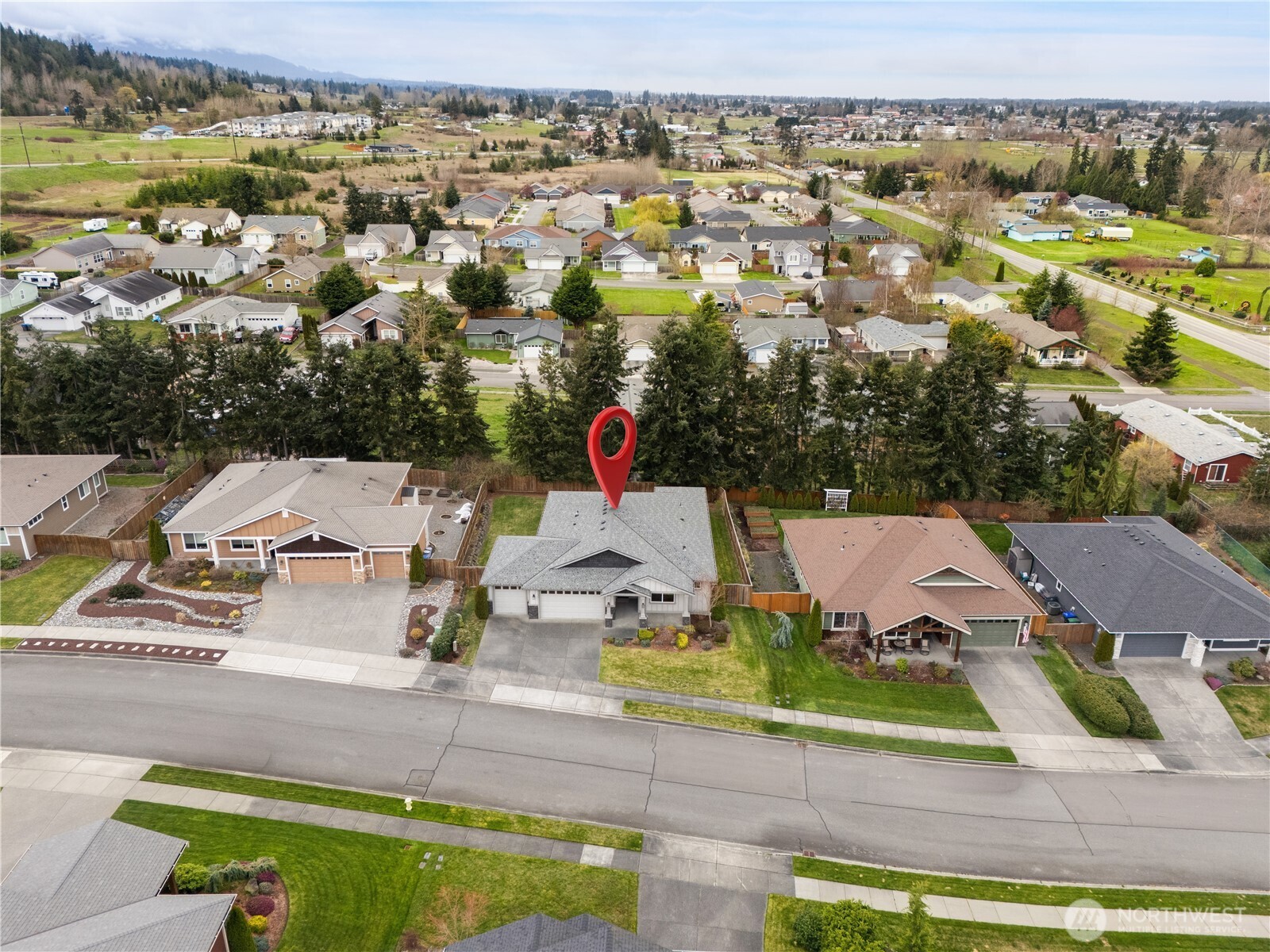 200 Blue Glacier Loop Sequim, WA 98382 - Photo 37 of 39 an aerial view of residential houses with outdoor space