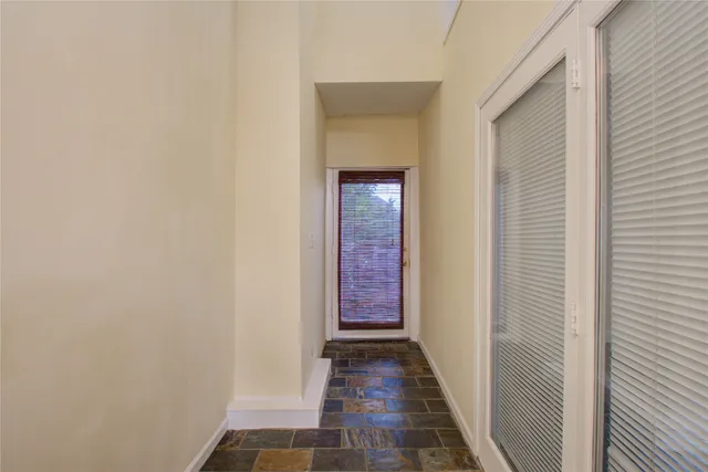 a view of front door with a door