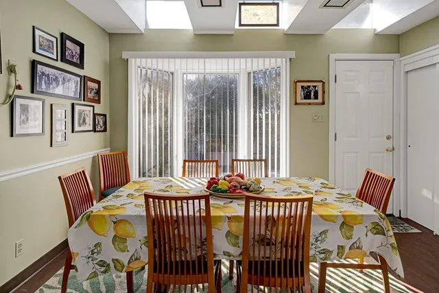 a view of a couch in the back