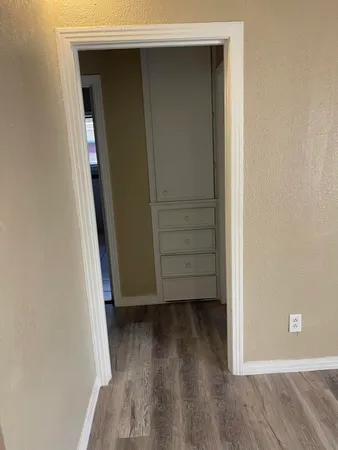 an empty room with a window