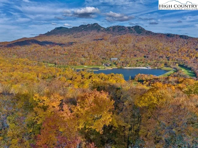 a view of lake and mountain