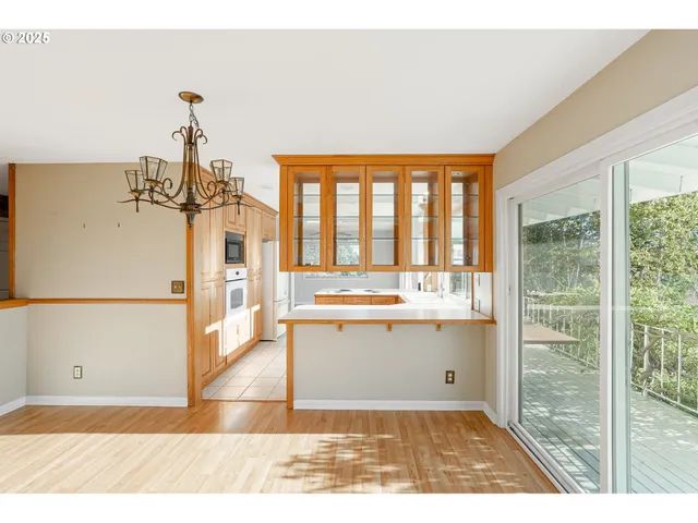 a view interior of a house and kitchen view