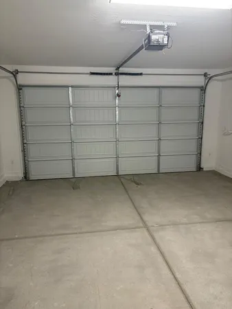a view of a garage