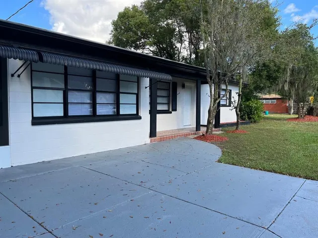 a view of a house with a outdoor space